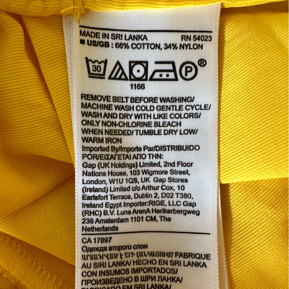 🏷️ NWT Banana Republic Wide-Leg Paperbag Pant in Yellow Umbrella XS - Picture 6 of 7
